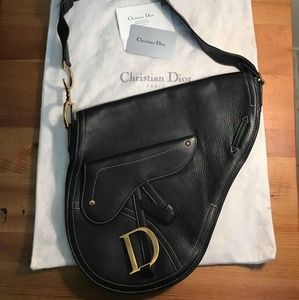 authentic christian dior saddle bag